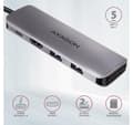 Miniatyrbild 2 av 8: AXAGON, SuperSpeed ​​USB-C COMBO 5in1 Hub, HMC-5