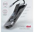 Miniatyrbild 3 av 9: AXAGON, SuperSpeed ​​USB-C Combo 6in1 Hub, HMC-6M2