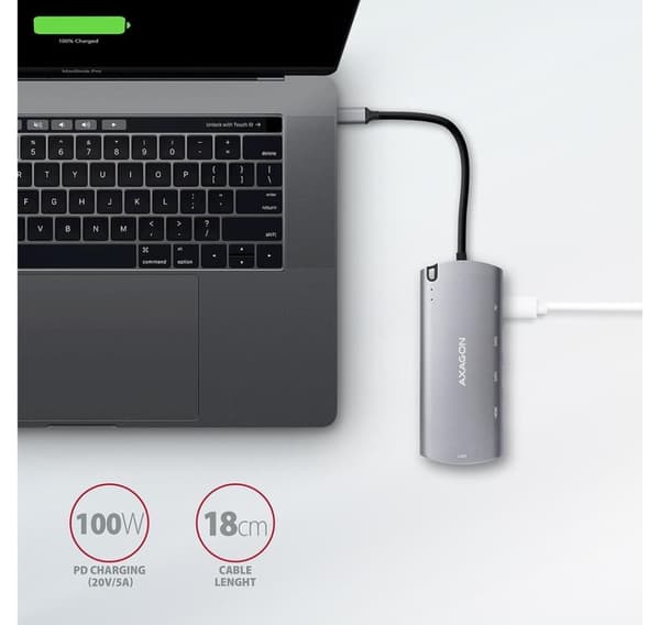 AXAGON, SuperSpeed USB-C Combo 6in1 Hub, HMC-6M2