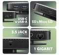 Pikkukuva 3 / 9: AXAGON, USB-C 10Gbps UFO 9in1 Hub, HMC-UFO