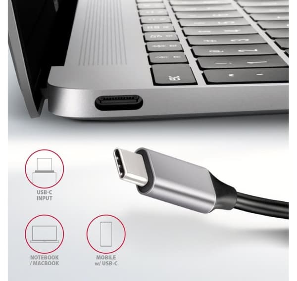 AXAGON, SuperSpeed USB-C Combo 6in1 Hub, HMC-6H4A