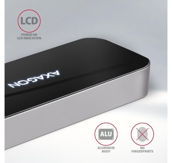 AXAGON, SuperSpeed USB-C Combo 6in1 Hub, HMC-6H4A