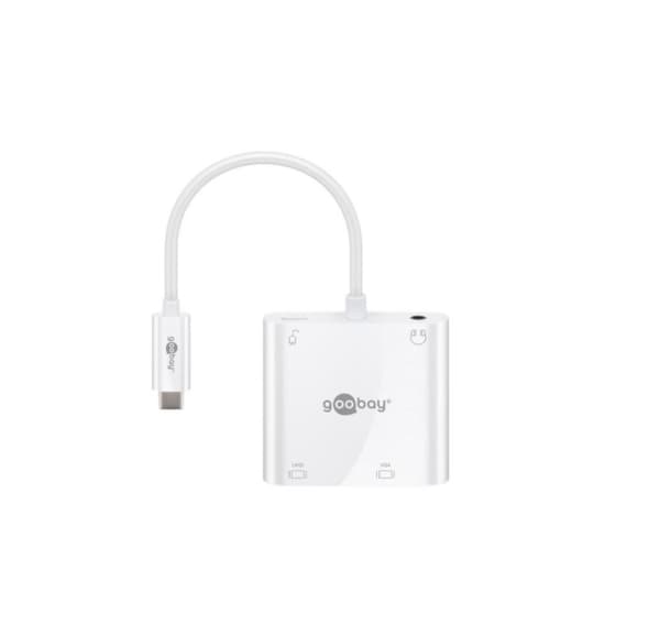 Goobay, USB-C Dock, USB-C multiportadapter HDMI + VGA + PD 100 W, 52418