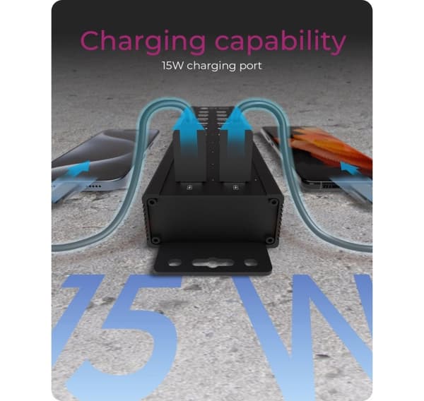 Raidsonic, 20-i-1 USB HUB med strömförsörjning, på/av-knapp och monteringsfästen, IB-HUB1720-U3