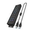Miniatyrbild 1 av 7: Raidsonic, 20-i-1 USB HUB med strömförsörjning, på/av-knapp och monteringsfästen, IB-HUB1720-U3