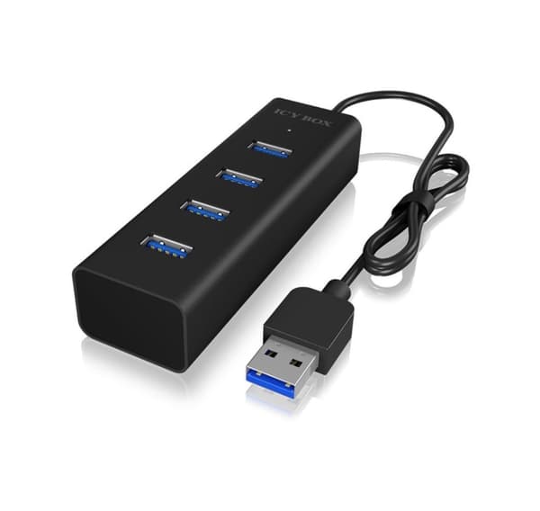 Raidsonic, USB-hubb, 4-portars USB 3.0-hubb, IB-HUB1409-U3