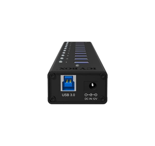Raidsonic, USB Hub, 10 portar USB 3.0 Hub, Icy Box IB-AC6110