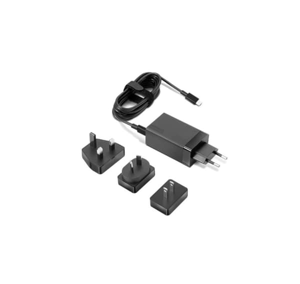 Lenovo, USB-strömadapter, 65W USB-C AC-reseadapter Svart