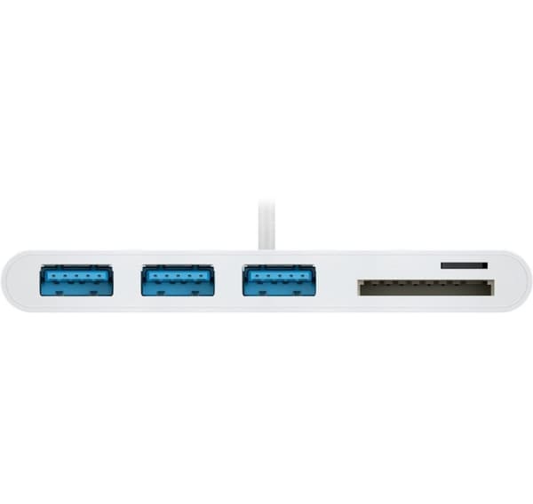 Goobay, USB-C Multiport Adapter till 3x USB-A, kortläsare, 40759