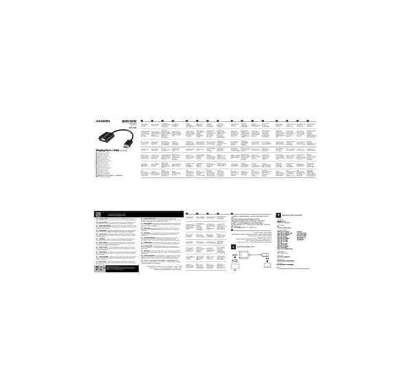 AXAGON, RVD-VGN DisplayPort - VGA-adapter