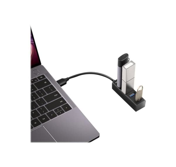 AXAGON, miniatyr fireports USB 3.2 Gen 1-hub i metall, HUE-M1A