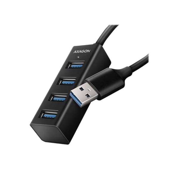 AXAGON, miniatyr metallfyrports USB 3.2 Gen 1-hubb, HUE-M1A