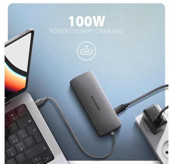 AXAGON, Multiport USB-C 5Gbps nav, HMC-8HLSA