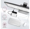 Miniatyrbillede 5 af 7: AXAGON, SuperSpeed ​​USB-C COMBO 6i1 Hub, HMC-6GL