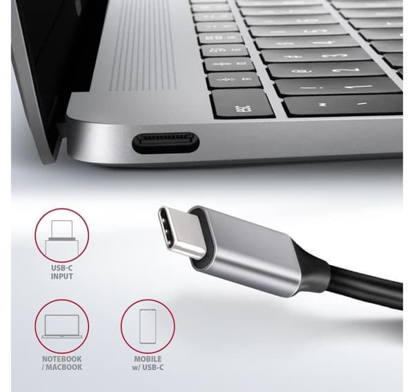 AXAGON, SuperSpeed USB-C COMBO 6i1 Hub, HMC-6GL