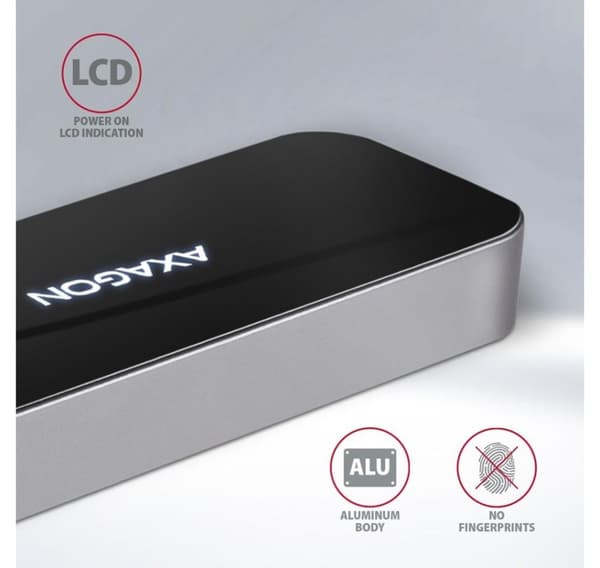 AXAGON, SuperSpeed ​​USB-C COMBO 6i1 Hub, HMC-6GL