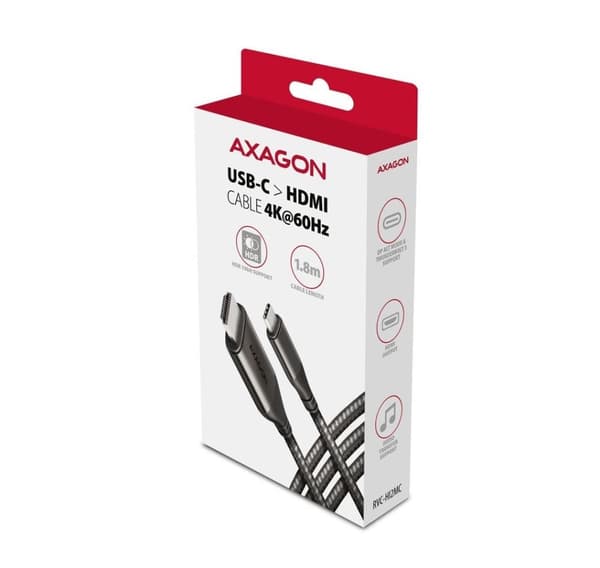 AXAGON, USB-C til HDMI, Aktiv konverter