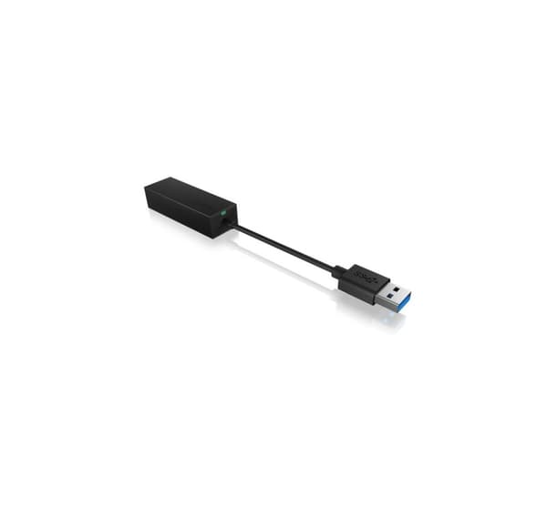Raidsonic, USB-A - RJ45, USB 3.0 (A-Type) - Gigabit Ethernet -sovitin, IB-AC501a