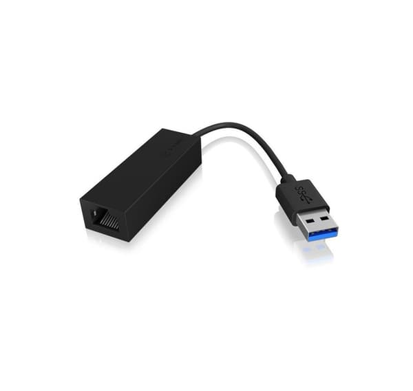 Raidsonic, USB-A - RJ45, USB 3.0 (A-Type) - Gigabit Ethernet -sovitin, IB-AC501a