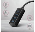 Miniatyrbillede 2 af 6: AXAGON, Miniature metal fire-ports USB 3.2 Gen 1 hub, HUE-M1AL
