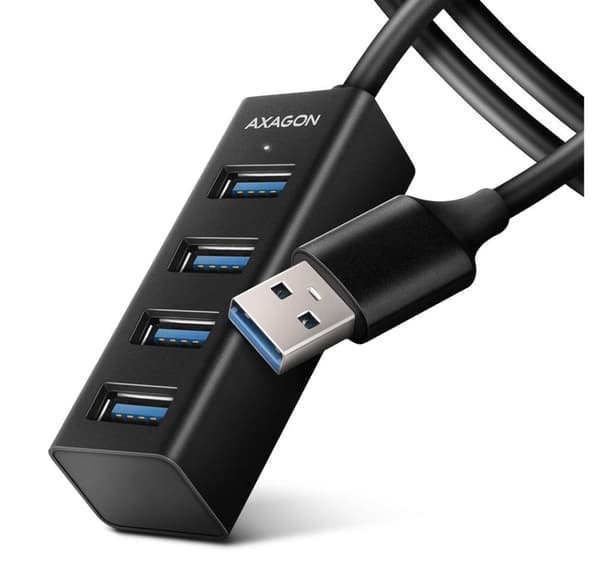 AXAGON, Miniature metal fire-ports USB 3.2 Gen 1 hub, HUE-M1AL