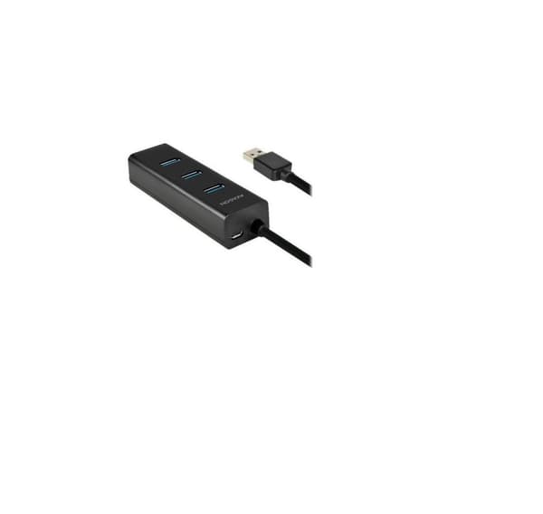 AXAGON, USB 3.0-hubb med fyra portar med snabbladdning och strömstöd, HUE-S2B