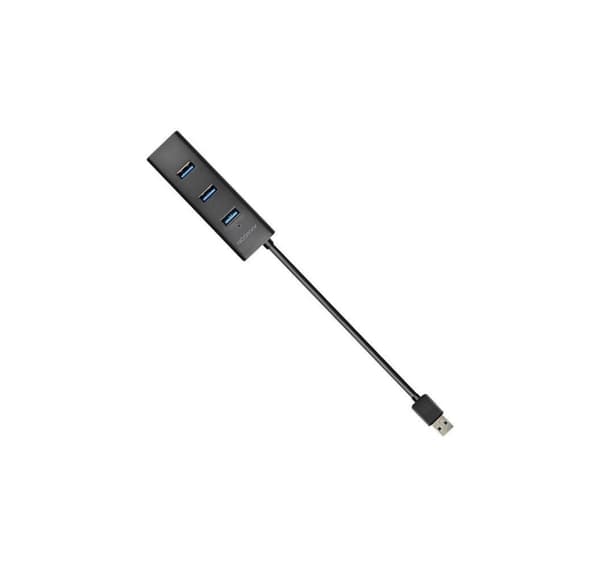 AXAGON, USB 3.0-hubb med fyra portar med snabbladdning och strömstöd, HUE-S2B