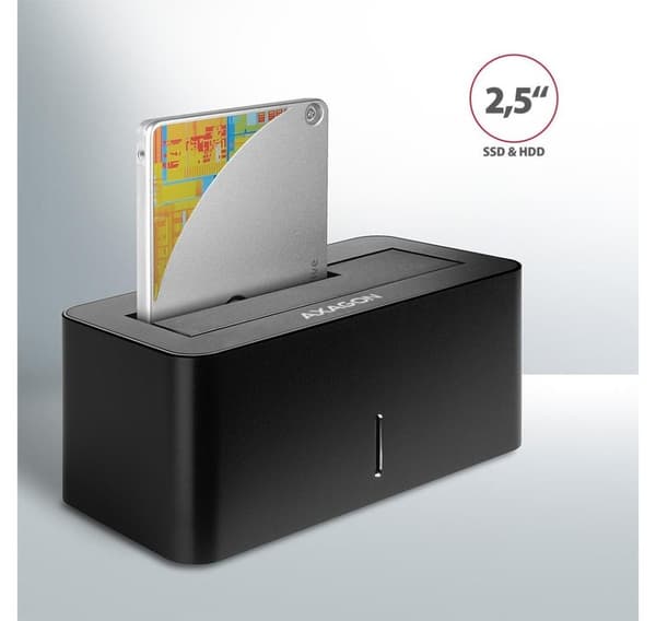 AXAGON, USB 3.0-1x SATA 6G HDD dockstation, sort, ADSA-SN