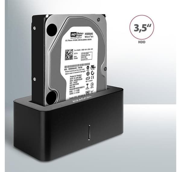 AXAGON, USB 3.0-1x SATA 6G HDD dockstation, sort, ADSA-SN