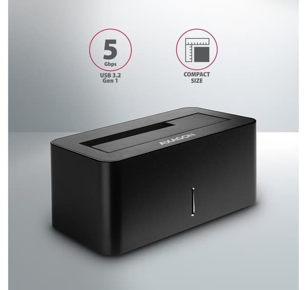 AXAGON, USB 3.0-1x SATA 6G HDD dockstation, sort, ADSA-SN