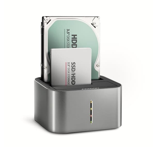 AXAGON, SuperSpeed USB DUAL 2,5"/3,5" HDD/SSD DUAL docka, ADSA-DC