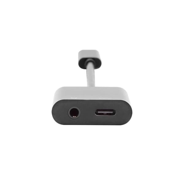 Digitus, Type-C till USB Type-C, USB Type-C adapter/omvandlare, Type-C till USB Type-C med 3,5 mm stereo, AK-300400-002-S