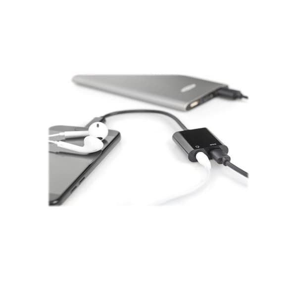 Digitus, Type-C till USB Type-C, USB Type-C adapter/omvandlare, Type-C till USB Type-C med 3,5 mm stereo, AK-300400-002-S
