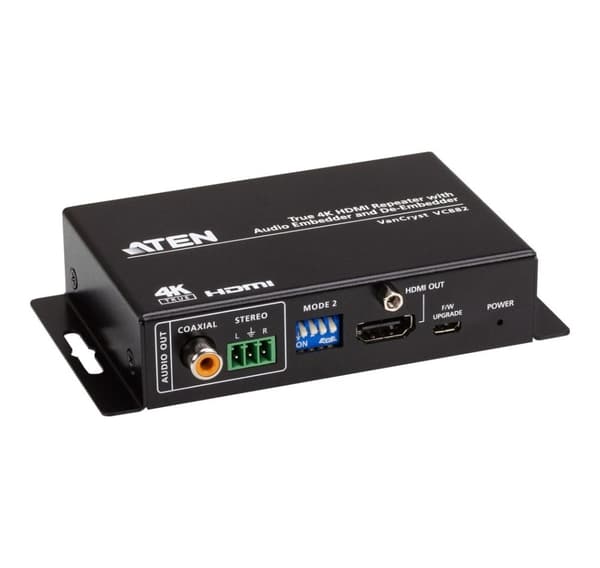 Aten, True 4K HDMI Repeater med Audio Embedder og De-Embedder, VC882