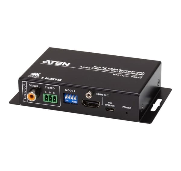 Aten, True 4K HDMI Repeater med Audio Embedder og De-Embedder, VC882