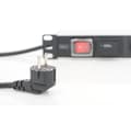 Miniatyrbillede 3 af 6: Digitus, 1U aluminium PDU, rackmonterbar, 7x sikkerhedsudtag 16A stik, 250VAC 50/60Hz, kontakt, overspændingsbeskyttelse, DN-95407
