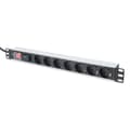 Miniatyrbillede 1 af 6: Digitus, 1U aluminium PDU, rackmonterbar, 7x sikkerhedsudtag 16A stik, 250VAC 50/60Hz, kontakt, overspændingsbeskyttelse, DN-95407