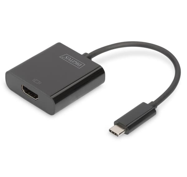 Digitus, USB-C-dokkingstasjon, USB Type-C til HDMI-adapter, DA-70852 Sort
