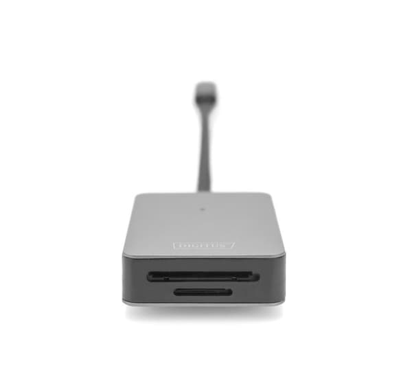 Digitus, USB-C kortläsare, 2 portar, hög hastighet, DA-70333
