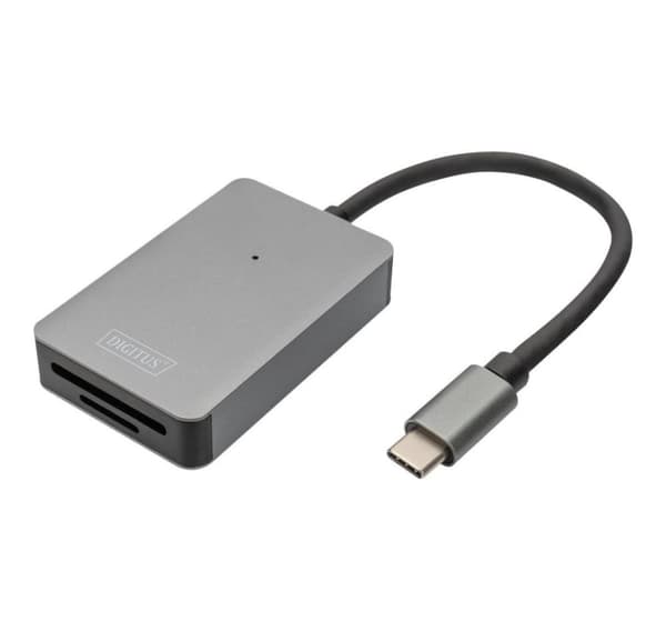 Digitus, USB-C kortläsare, 2 portar, hög hastighet, DA-70333