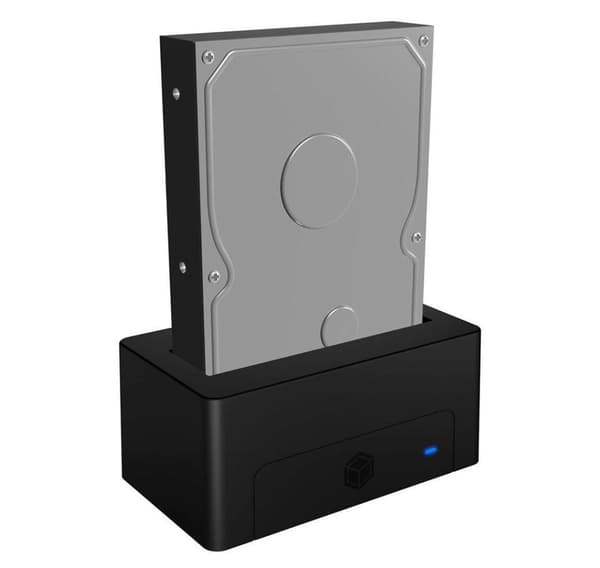 Raidsonic, Icy Box, IB-1121-U3 dockingstation til 1x 2,5"/3,5" SATA I/II/III, USB 3.2 Gen 1, strømforsyning