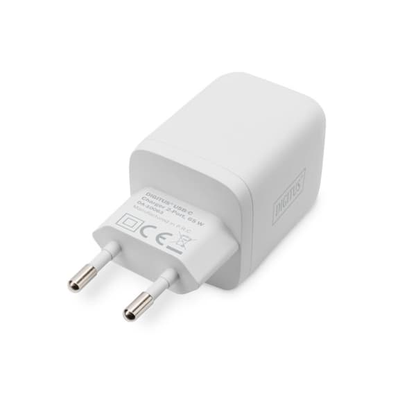 Digitus, USB-C-lader, 2-porter, 65W GaN