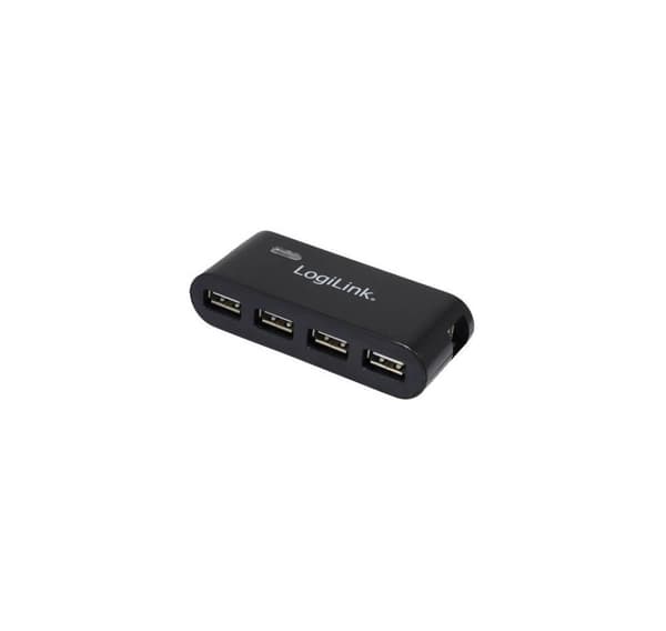 Logilink, USB Hub, USB 2.0 Hub-4 port med strømadapter