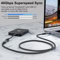 Miniatyrbild 2 av 6: NÖRDIC USB 4 förlängningskabel 2m 40Gbps 100W 8K60Hz