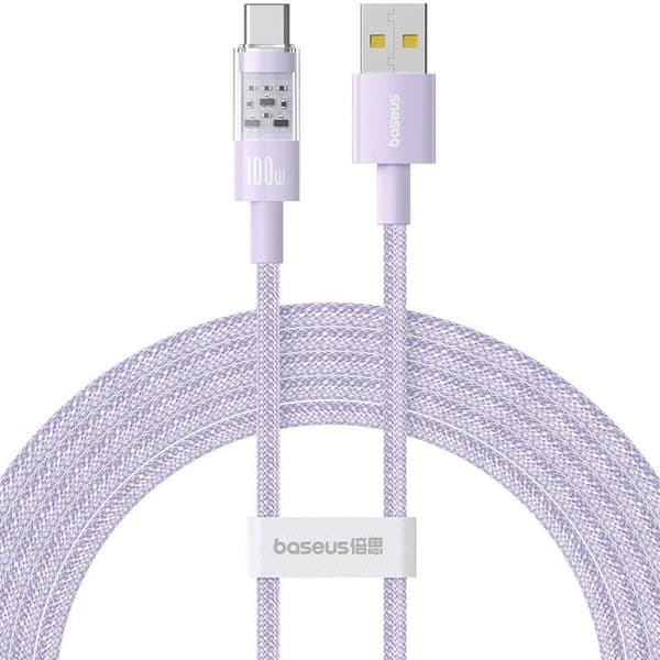USB A til USB-C-kabel Baseus P10373002511-01 Lilla 2 m