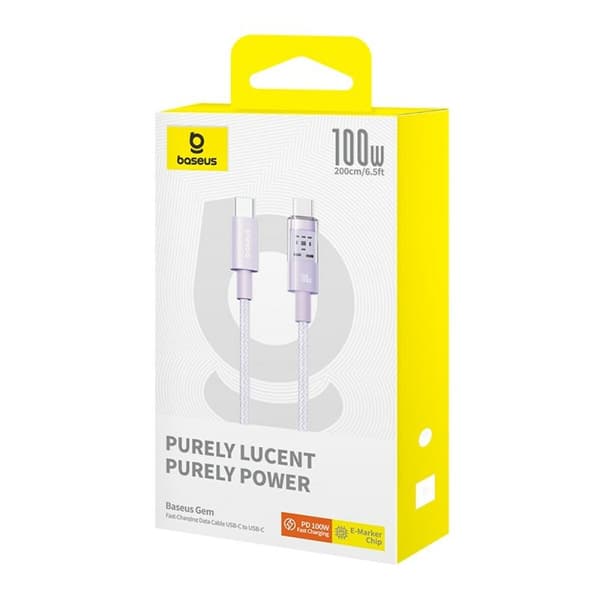 USB-C til USB-C-kabel Baseus P10373000511-01 Lilla 2 m