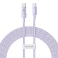 Miniatyrbillede 1 af 6: USB-C til USB-C-kabel Baseus P10373000511-01 Lilla 2 m