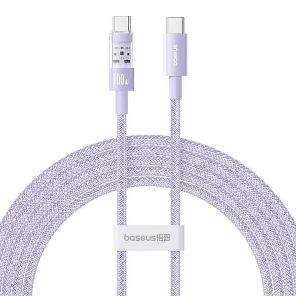 USB-C til USB-C-kabel Baseus P10373000511-01 Lilla 2 m