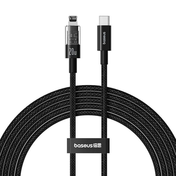 USB-C til Lightning-kabel Baseus P10373001111-01 Sort 2 m