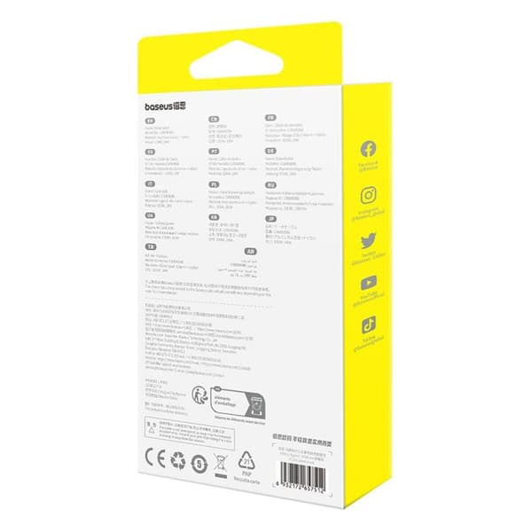 USB A till USB-C Kabel Baseus P10311804111-00 Svart 1 m